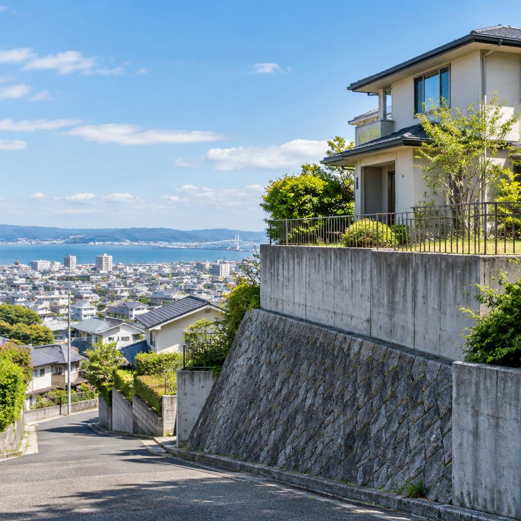 岸和田市で高低差のある家の売却にお悩みなら。擁壁・造成費用を整理し、納得できる売却方法を一緒に考えます。