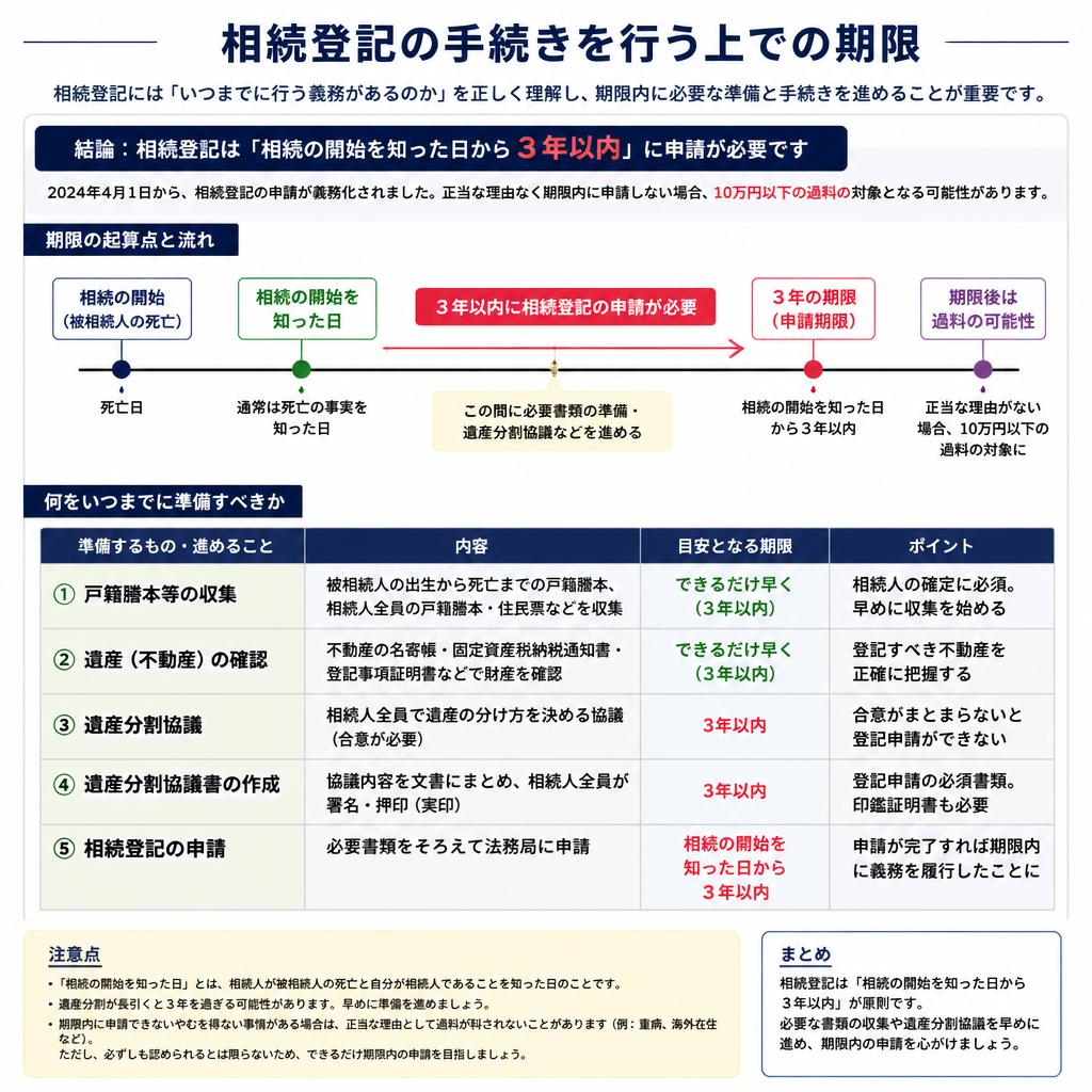 4. 登記手続きの期限は?