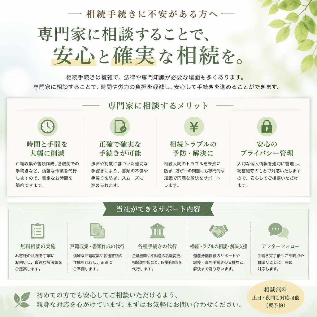 7. 専門家への相談をおすすめする理由