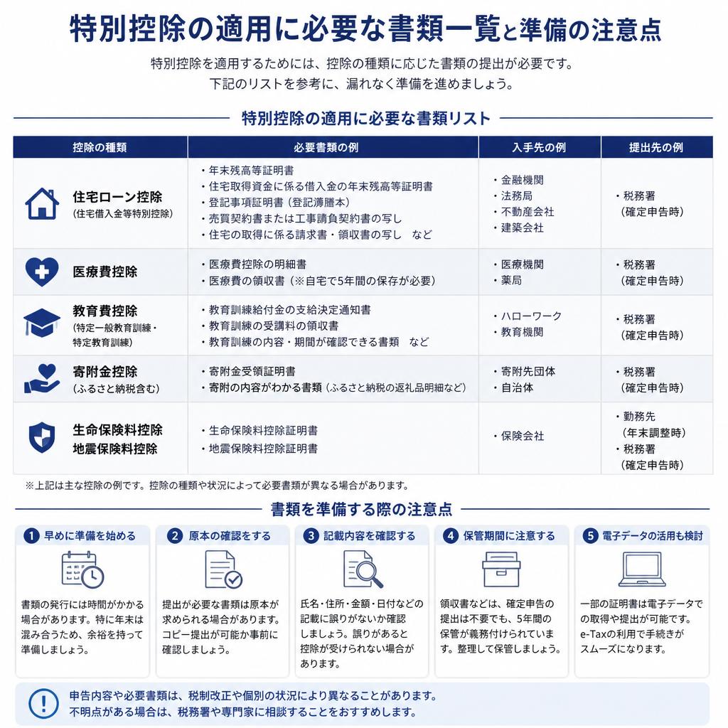 4. 必要な書類一覧