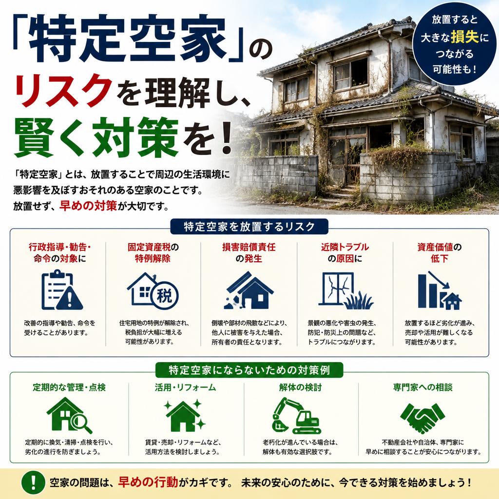 「特定空家」のリスクを理解し、賢く対策を！