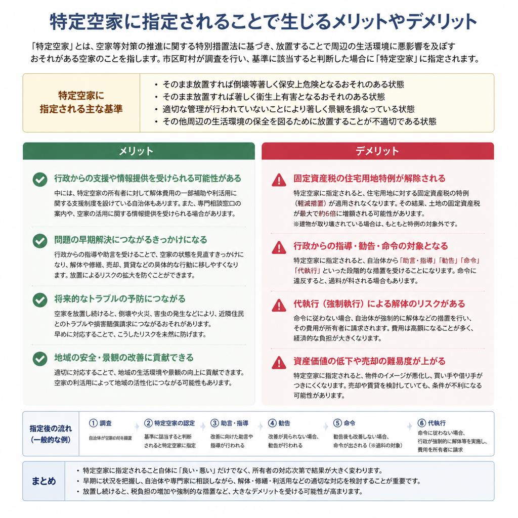 特定空家指定のメリットとデメリット