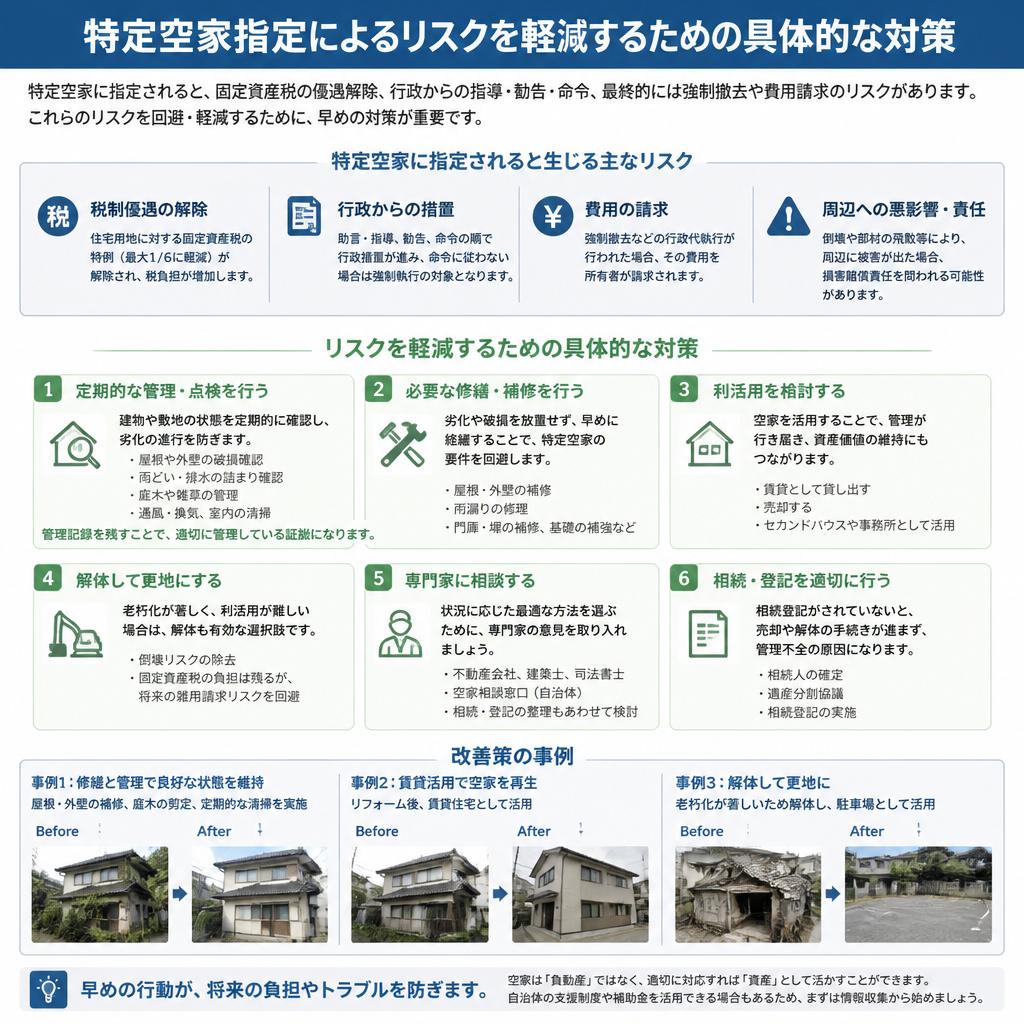 リスク軽減のための具体的な対策