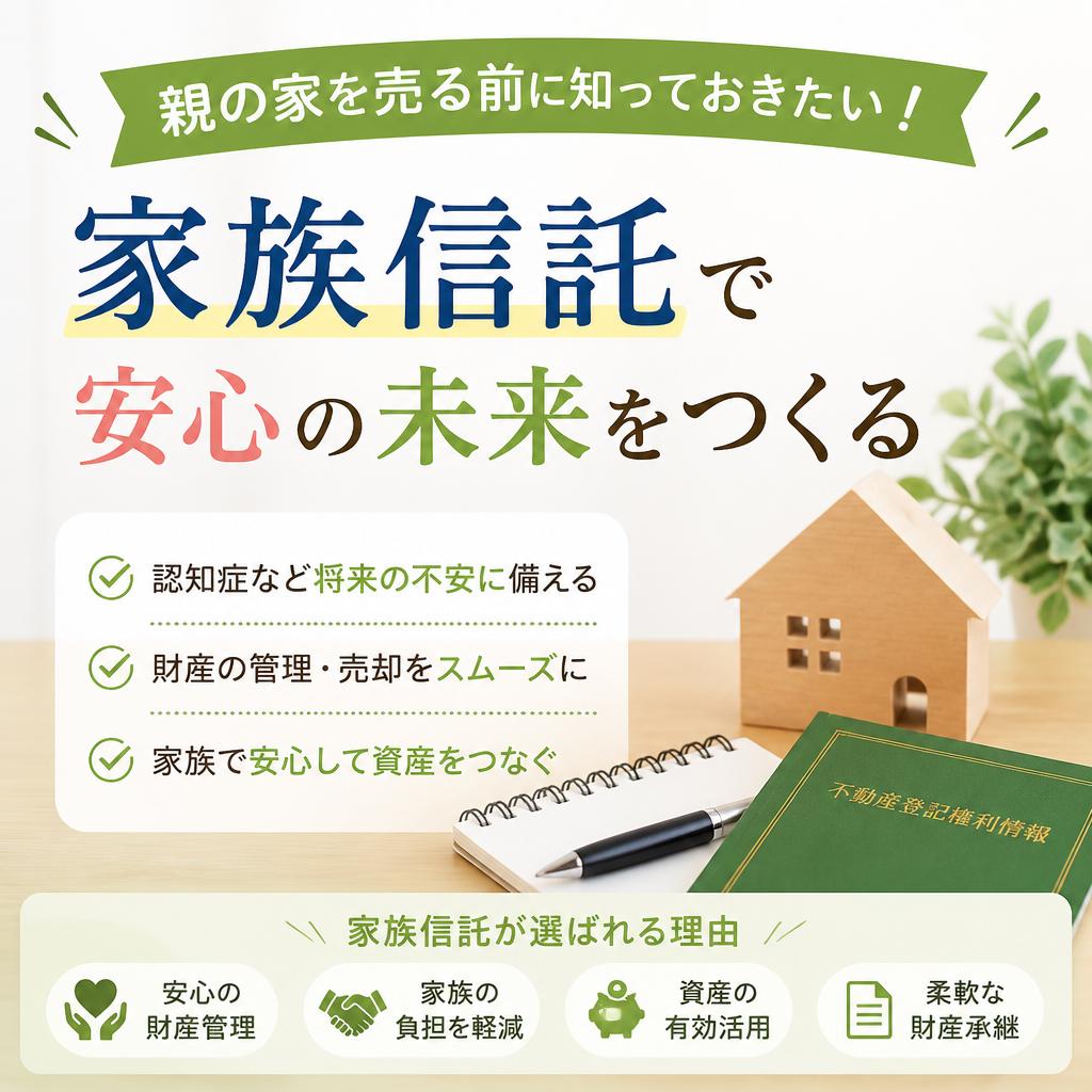 親の家を売る前に知っておきたい！家族信託で安心の未来をつくる