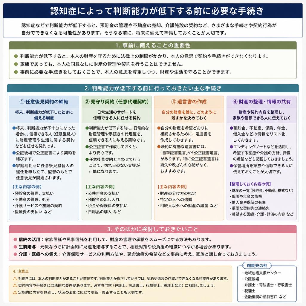 認知症が進行する前にやっておくこと