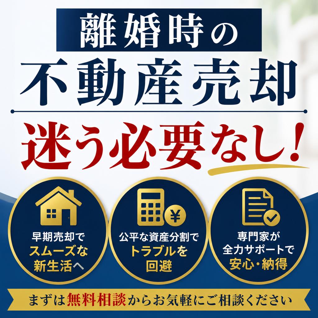 離婚時の不動産売却、迷う必要なし！