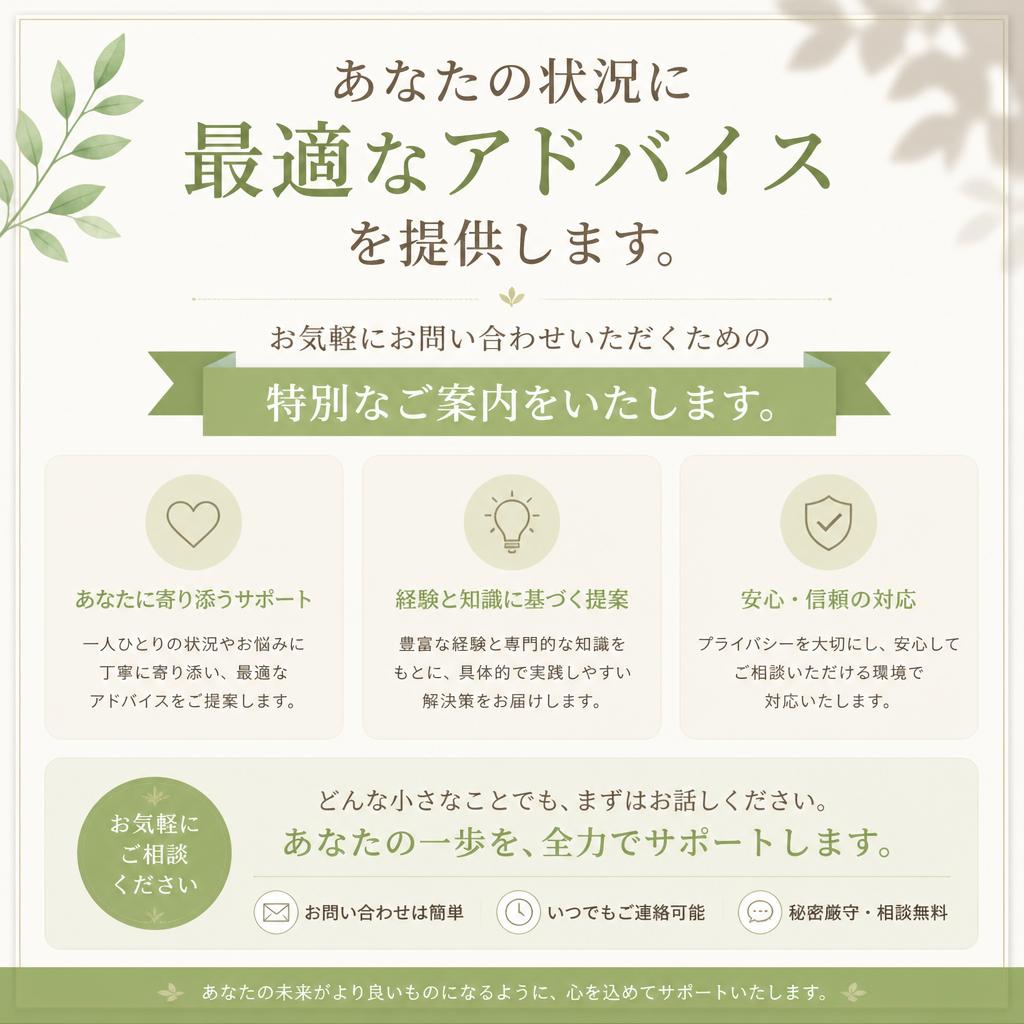 お問い合わせ・無料相談のご案内
