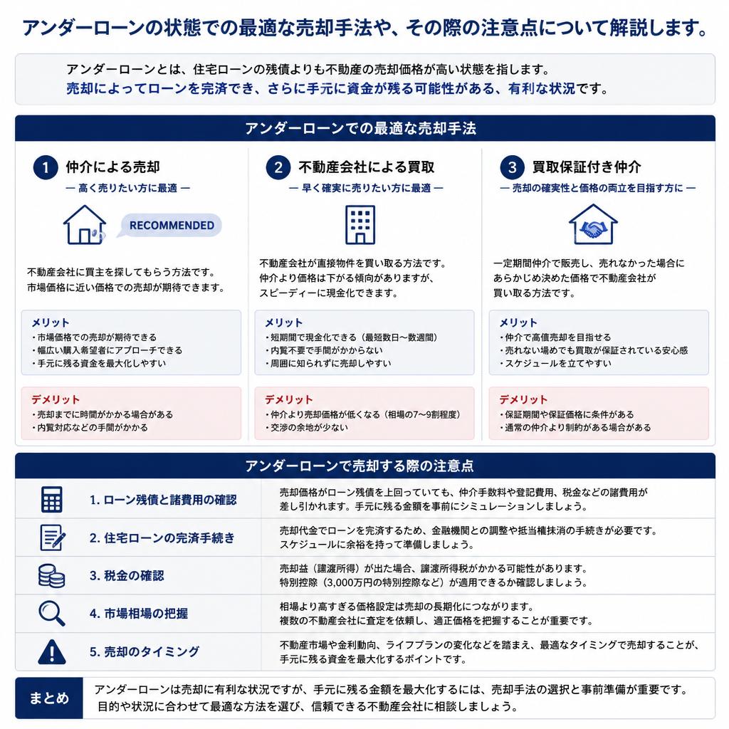 アンダーローン時の売却方法