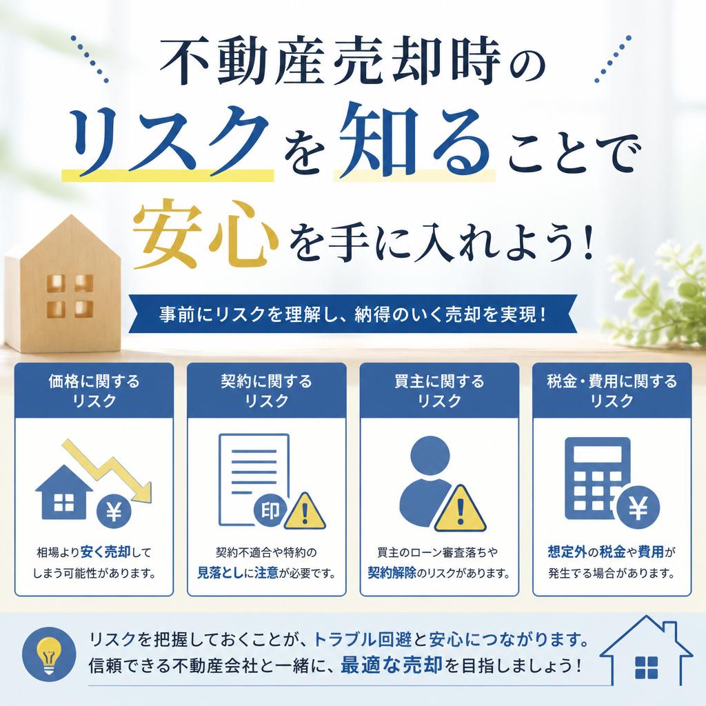 不動産売却時のリスクを知ることで安心を手に入れよう！