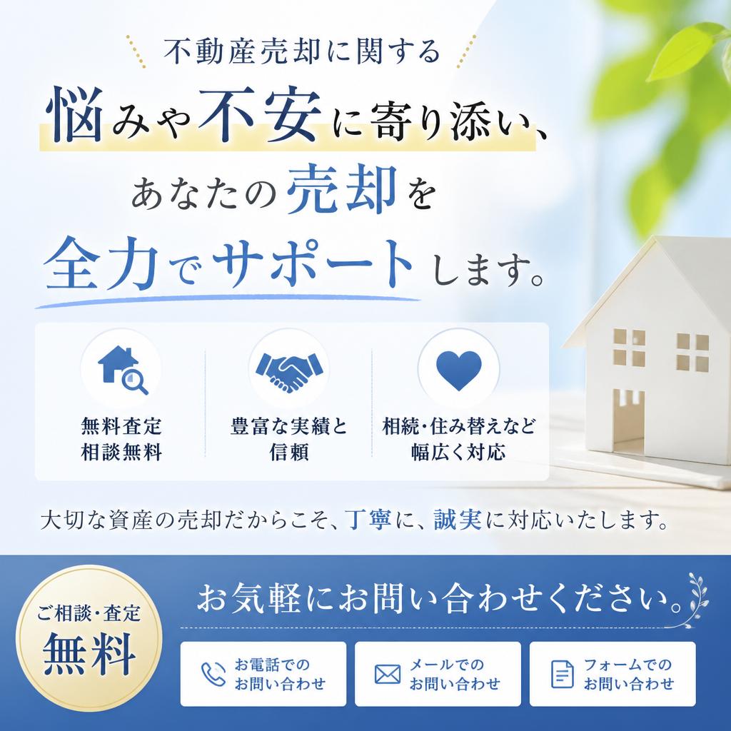 あなたの不動産売却をサポートします！