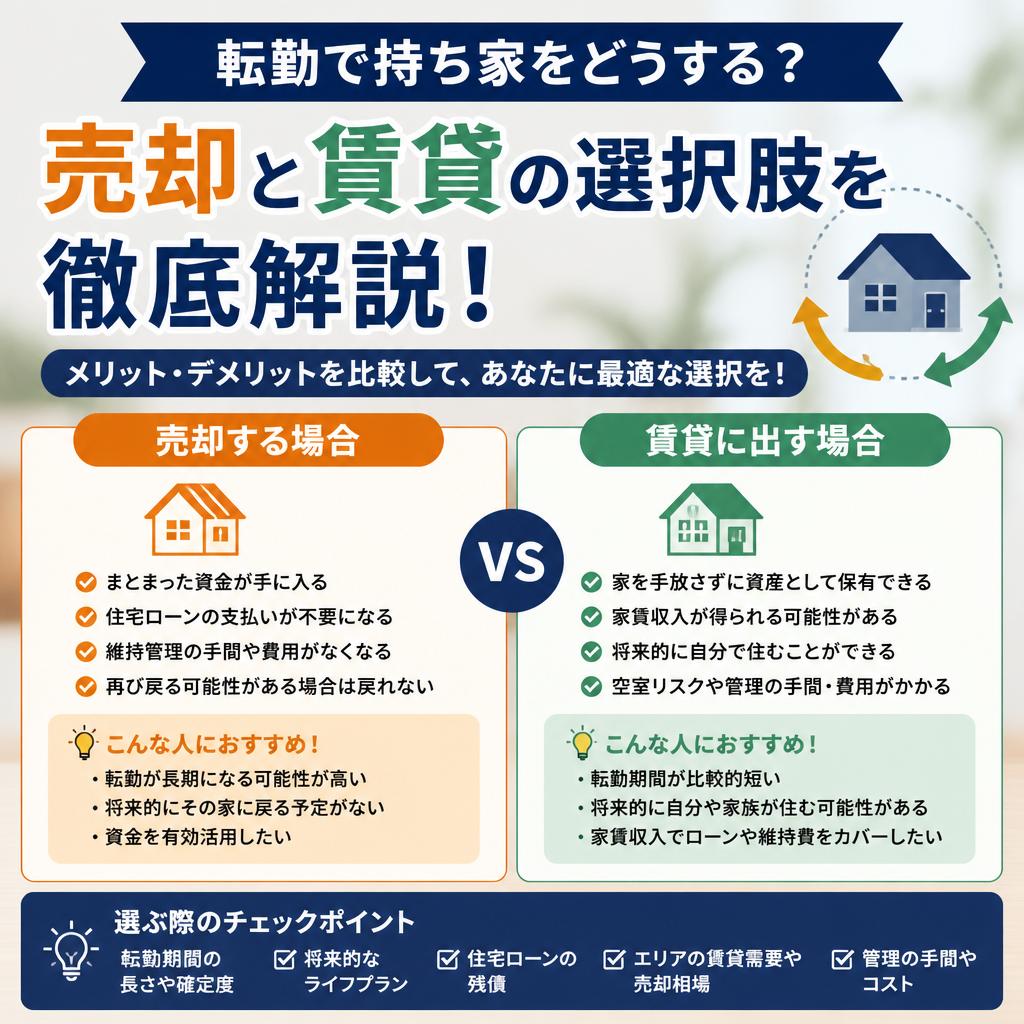 転勤で持ち家をどうする？売却と賃貸の選択肢を徹底解説！