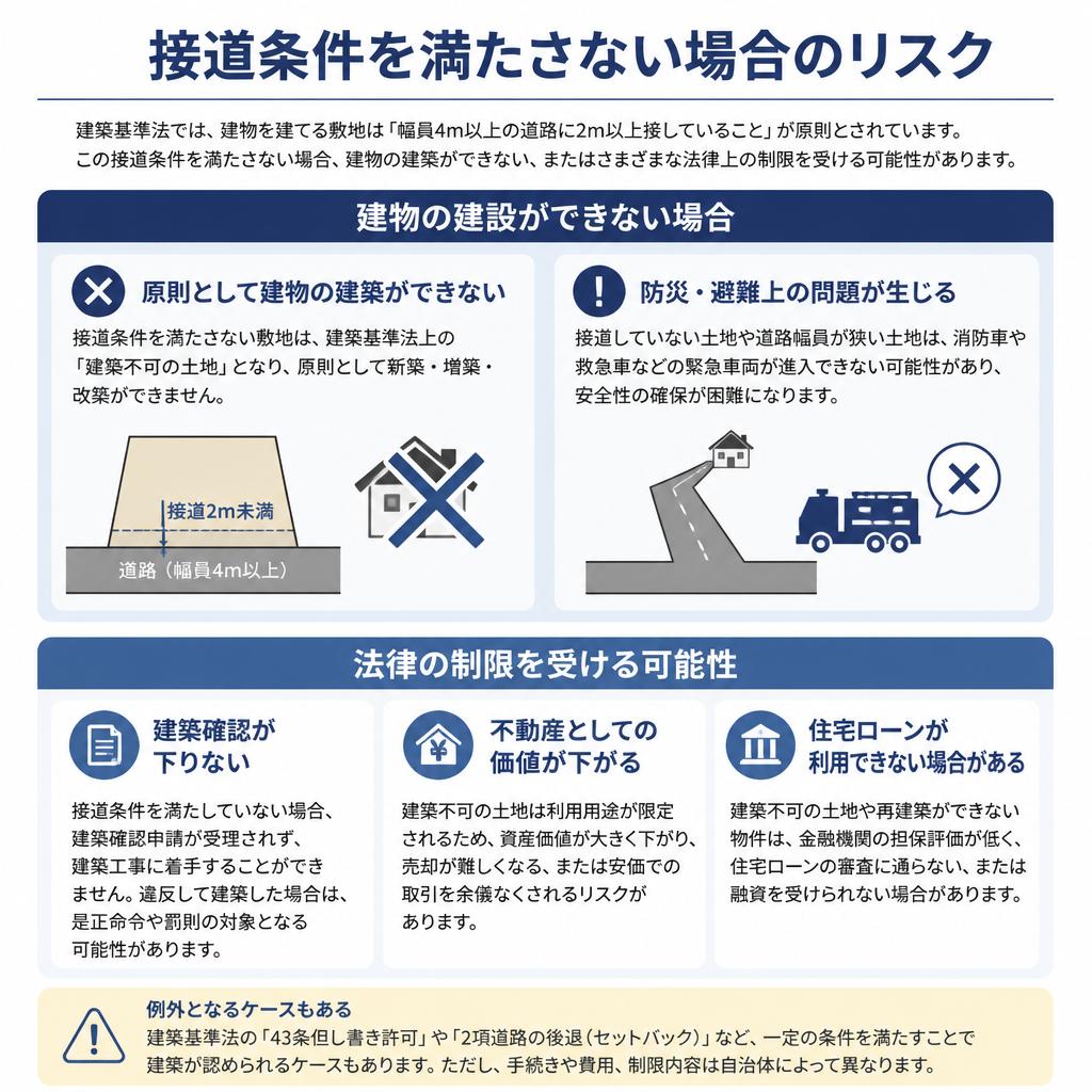 接道条件を満たさないリスク