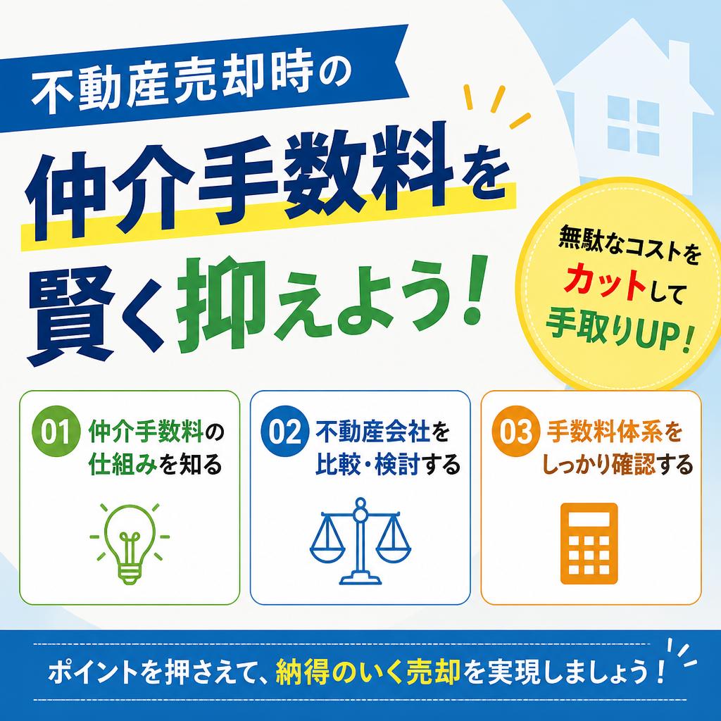 不動産売却時の仲介手数料を賢く抑えよう！