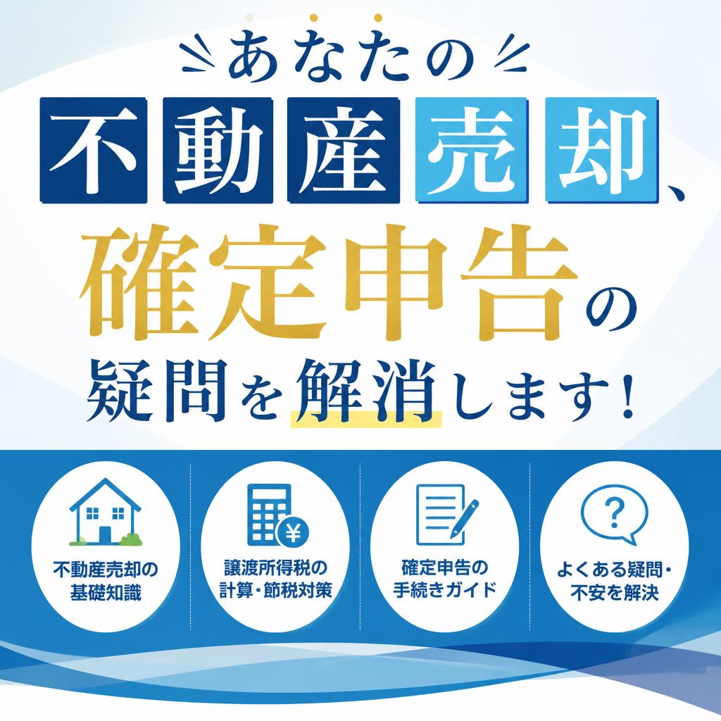 あなたの不動産売却、確定申告の疑問を解消します！