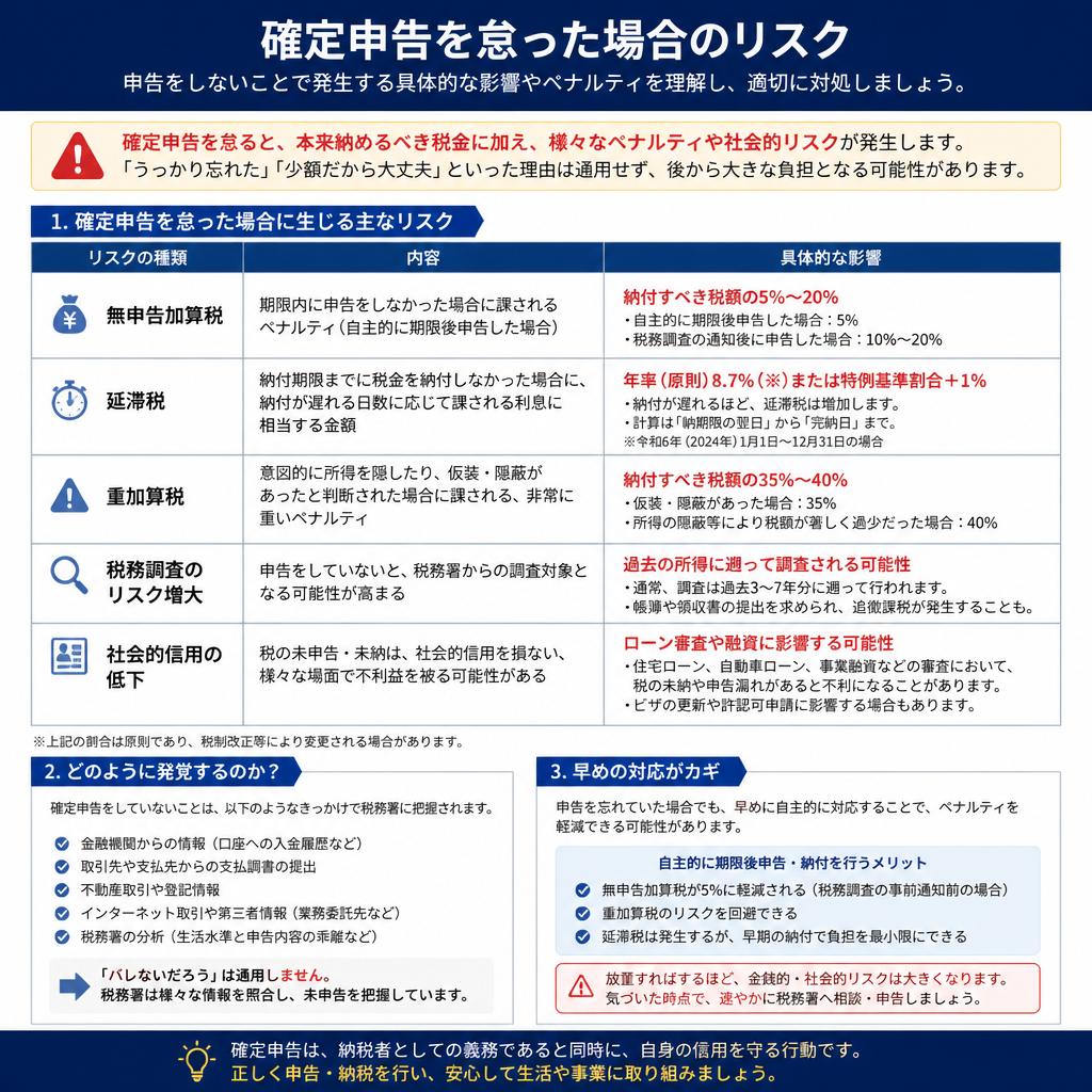 申告漏れのリスクとは?
