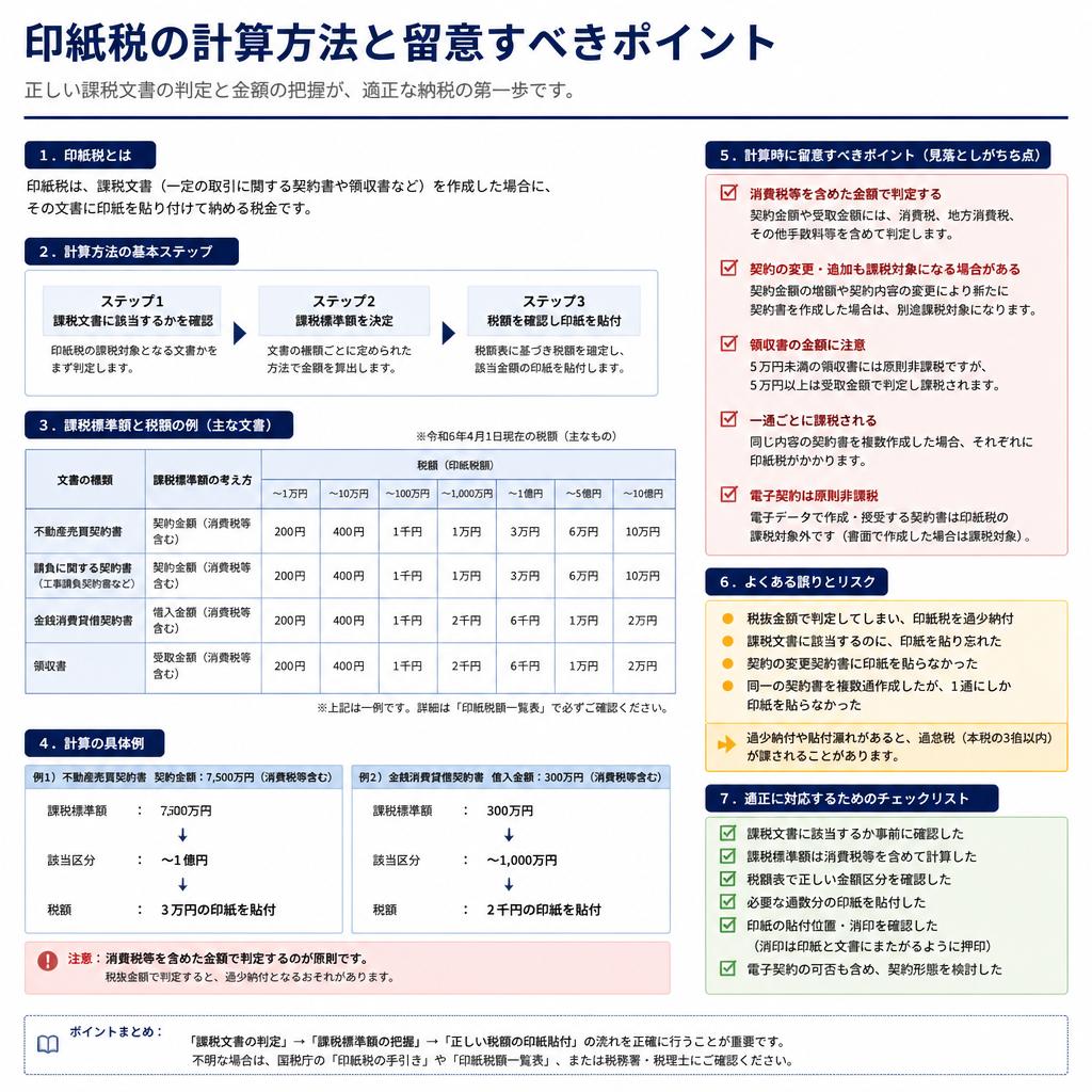 印紙税の計算方法と注意点