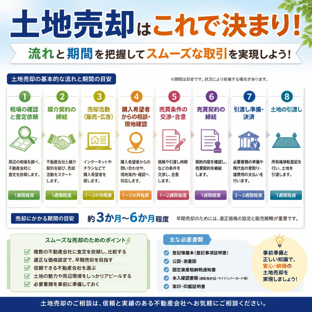 土地売却はこれで決まり！流れと期間を把握してスムーズな取引を実現しよう！