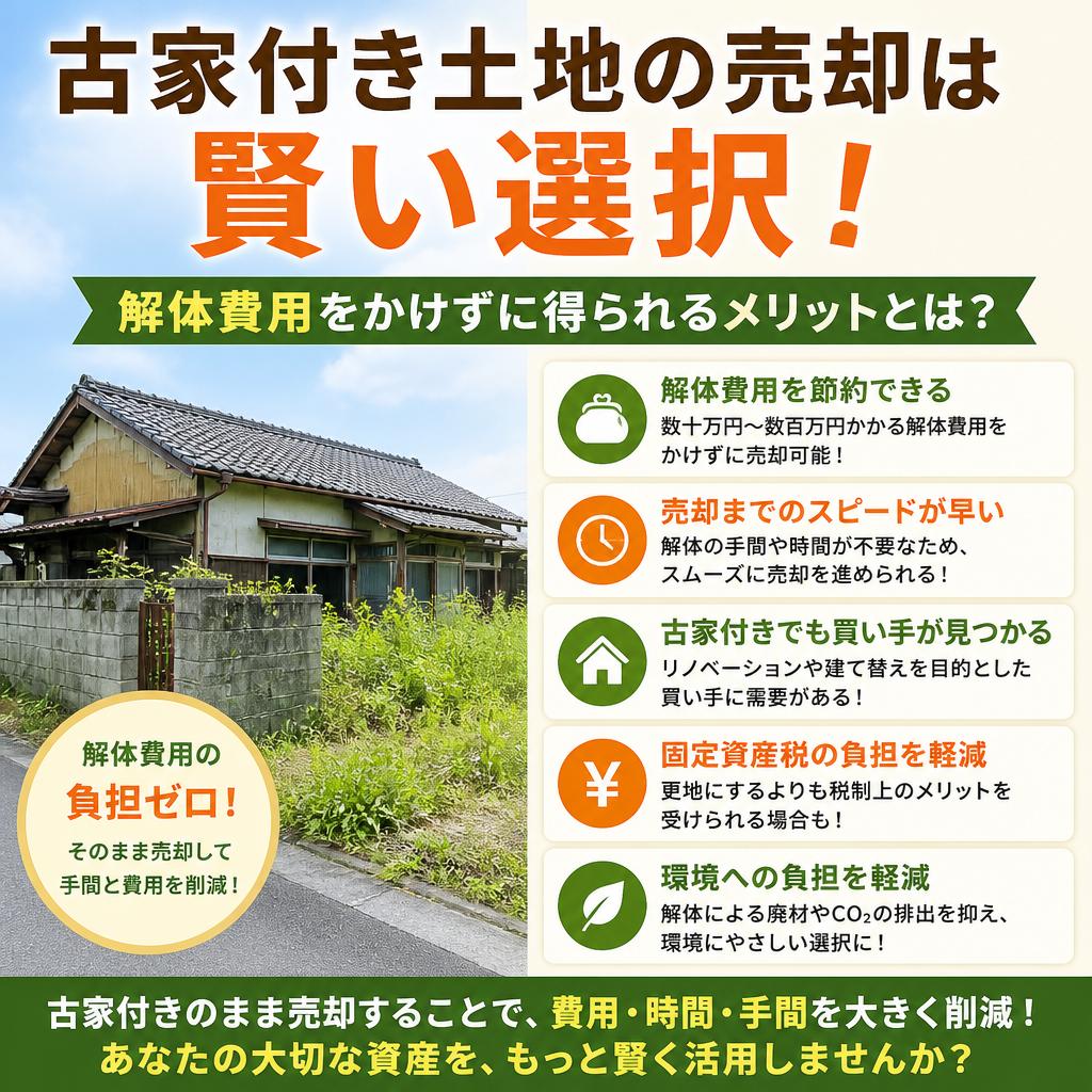 古家付き土地の売却は賢い選択！解体費用をかけずに得られるメリットとは？