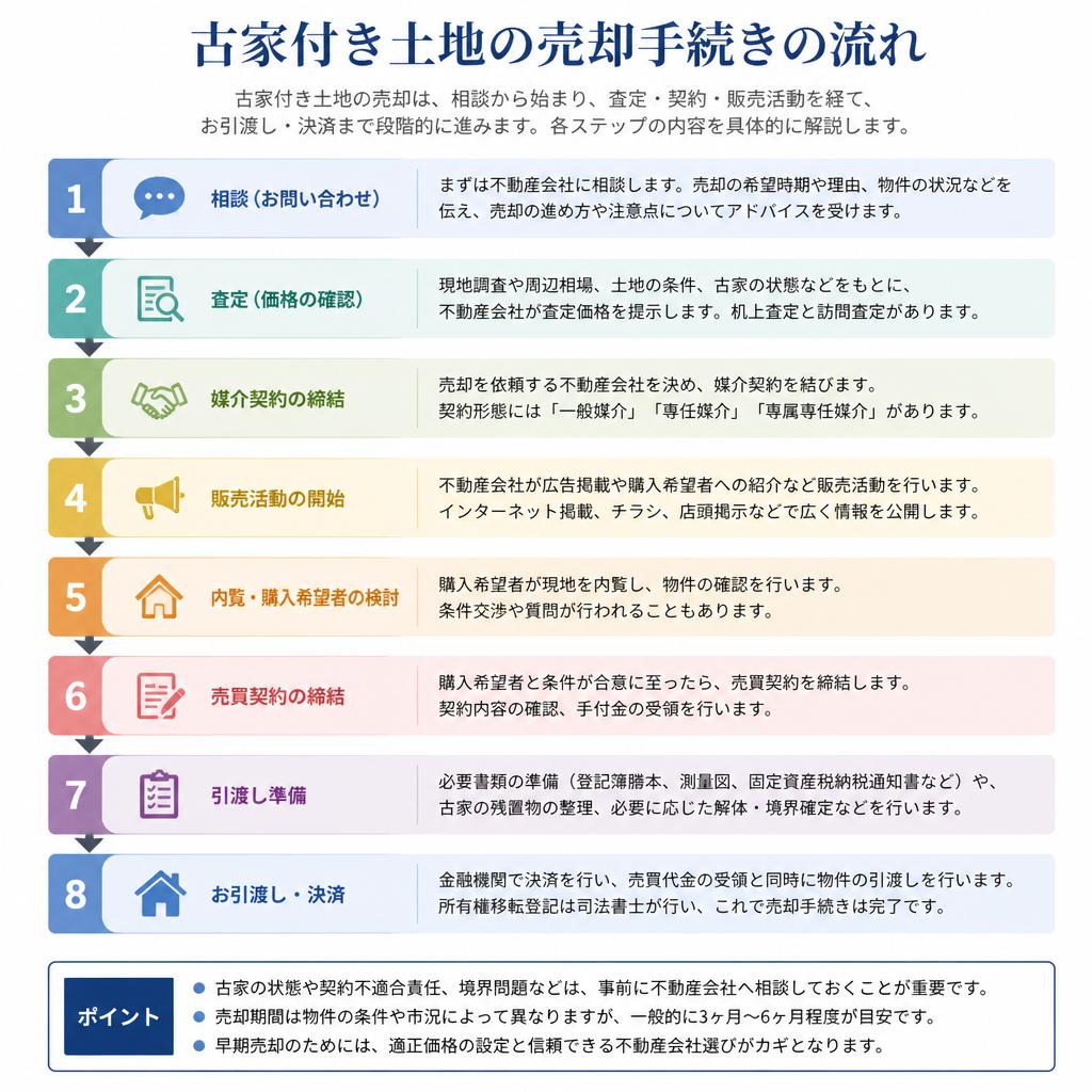 古家付きの売却手続きの流れ