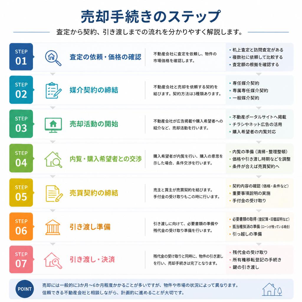 売却手順の流れを把握しよう