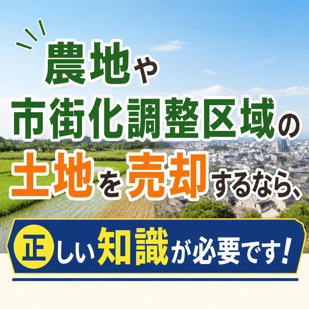 農地や市街化調整区域の土地を売却するなら、正しい知識が必要です！