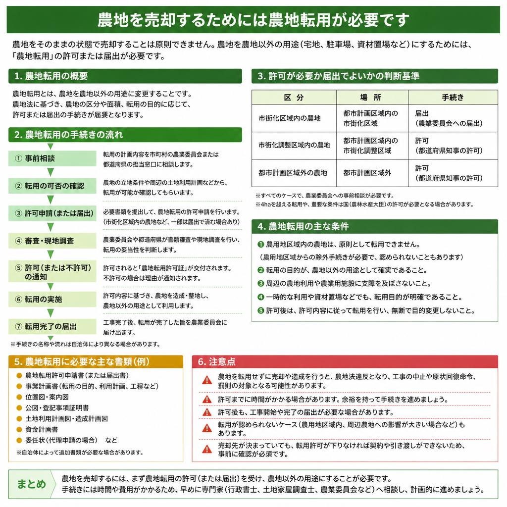 農地の売却方法と農地転用