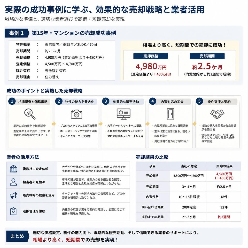 成功事例から学ぶ売却のポイント