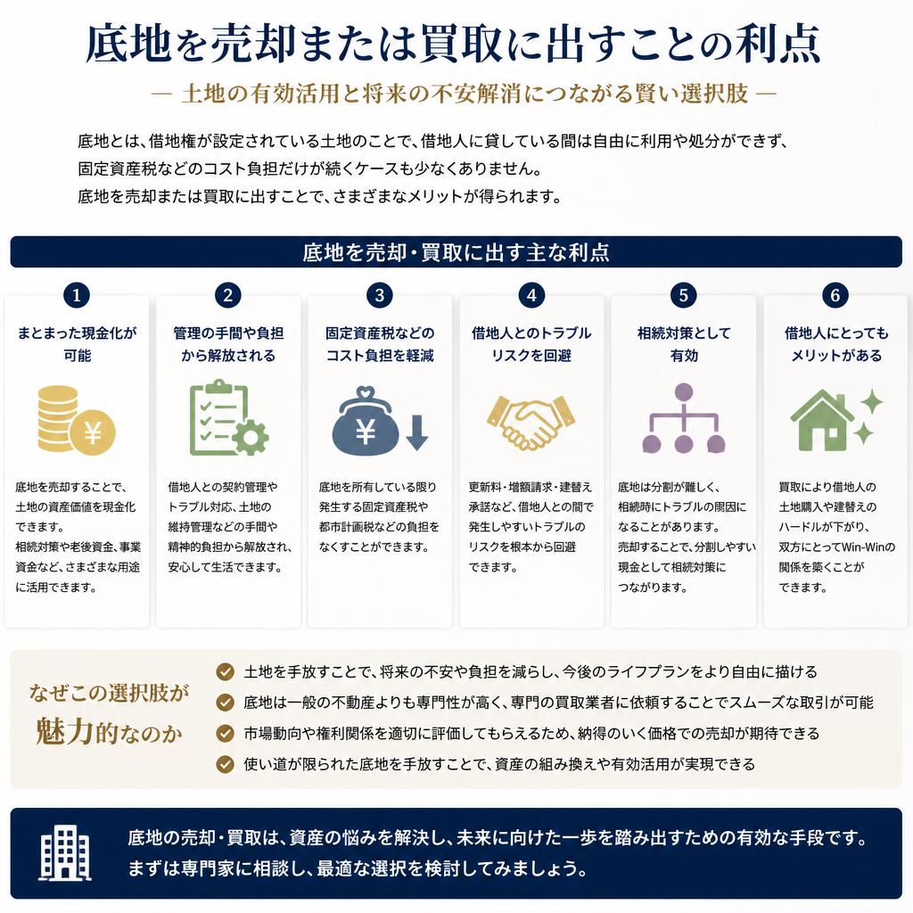 底地を売却・買取するメリット