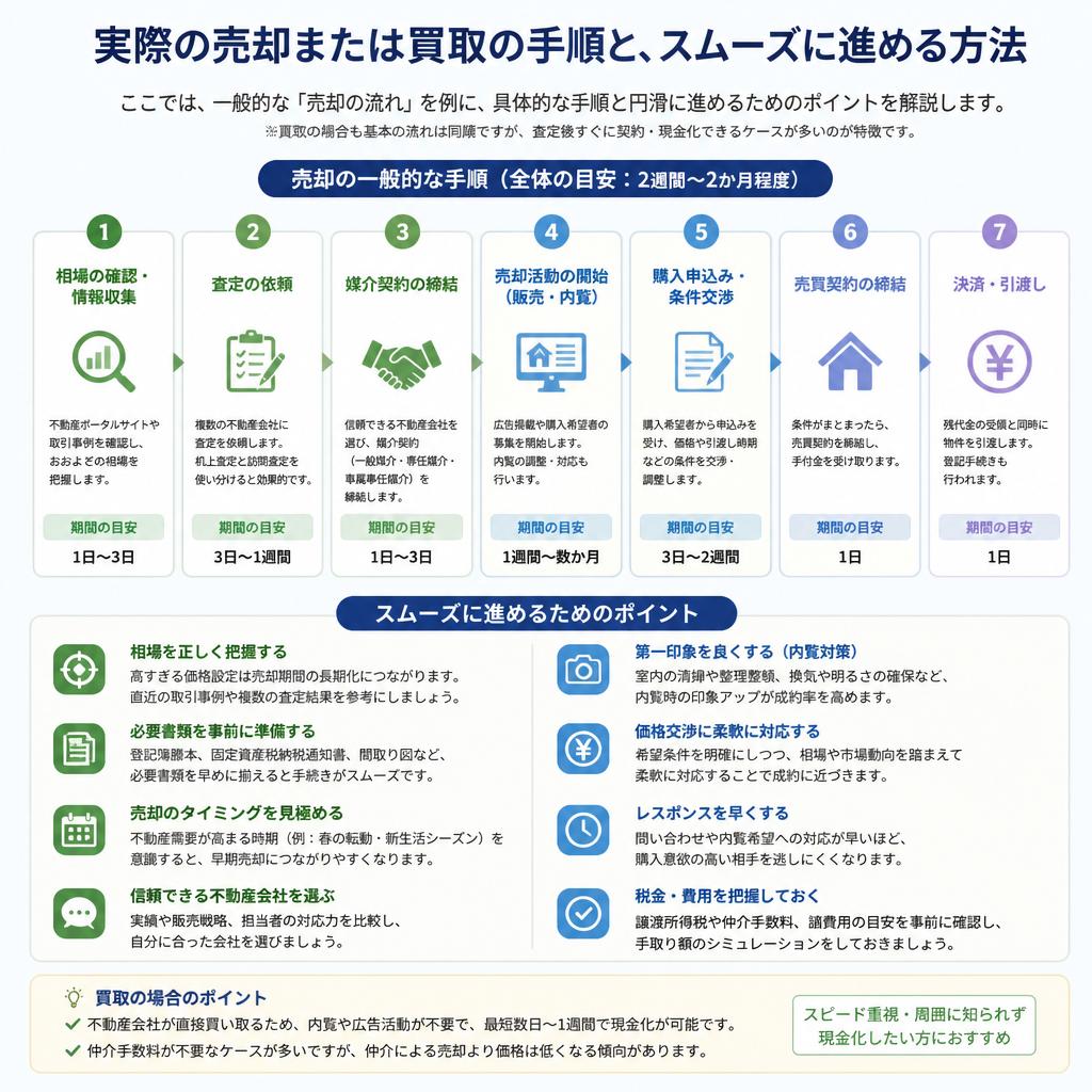 底地の売却・買取の流れ