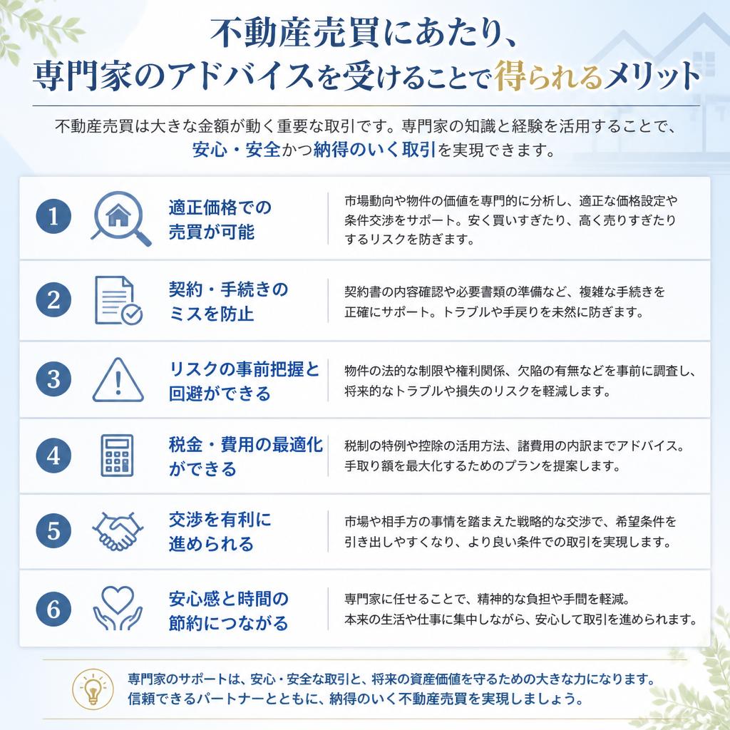 専門家に相談する利点