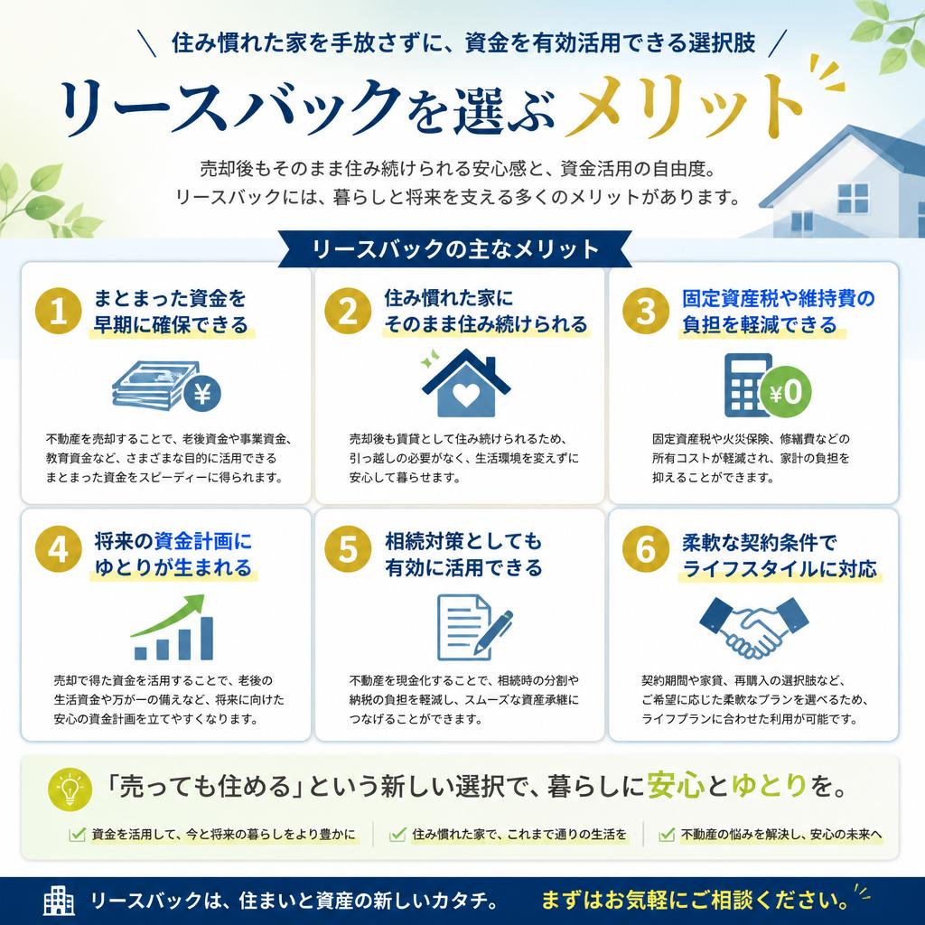 リースバックのメリット
