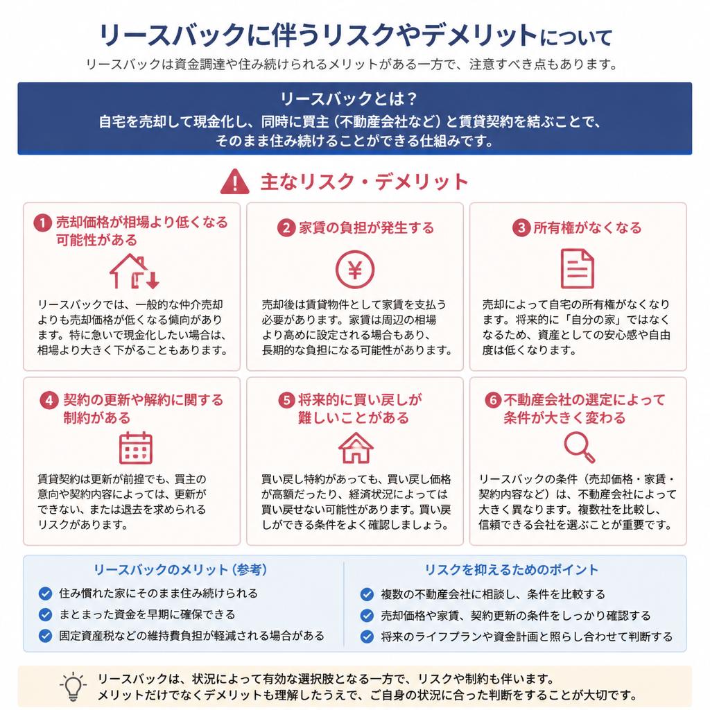リースバックのデメリット
