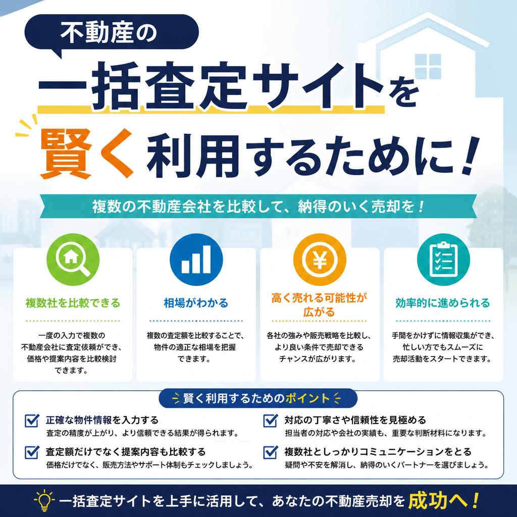 不動産の一括査定サイトを賢く利用するために！