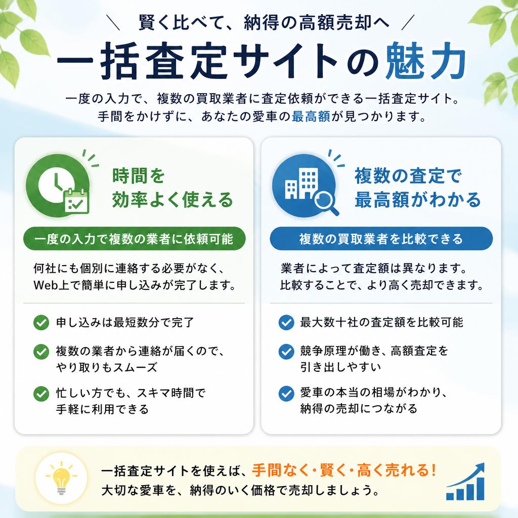 一括査定サイトのメリット