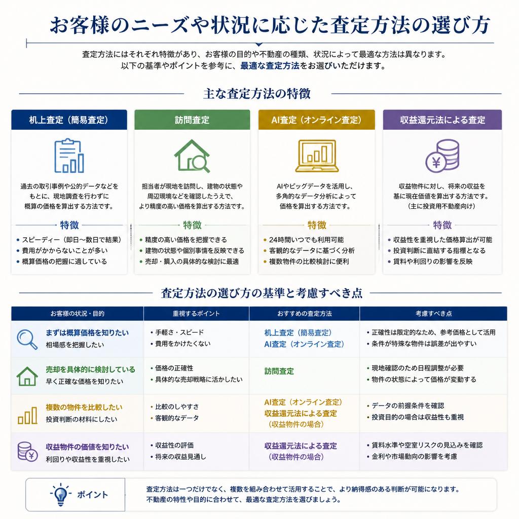 どちらの査定を選ぶべきか？