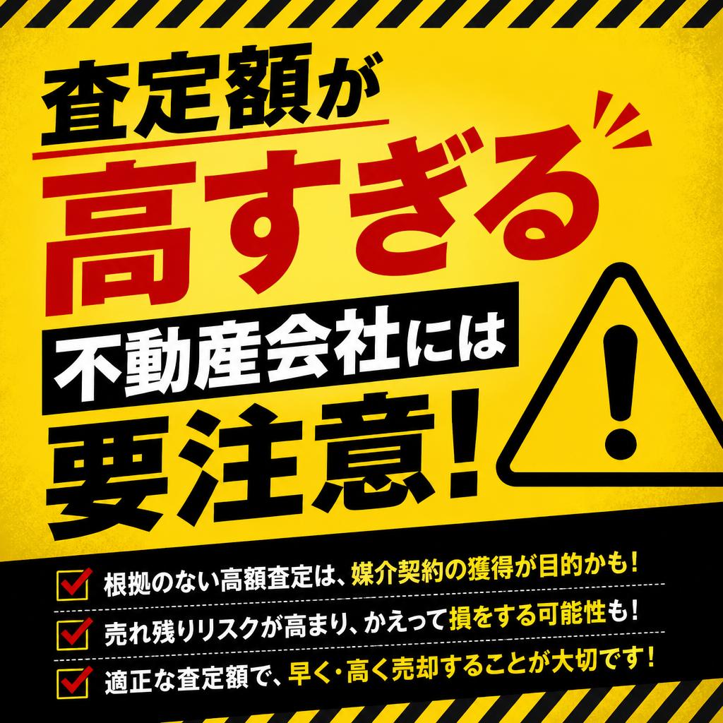 査定額が高すぎる不動産会社には要注意！