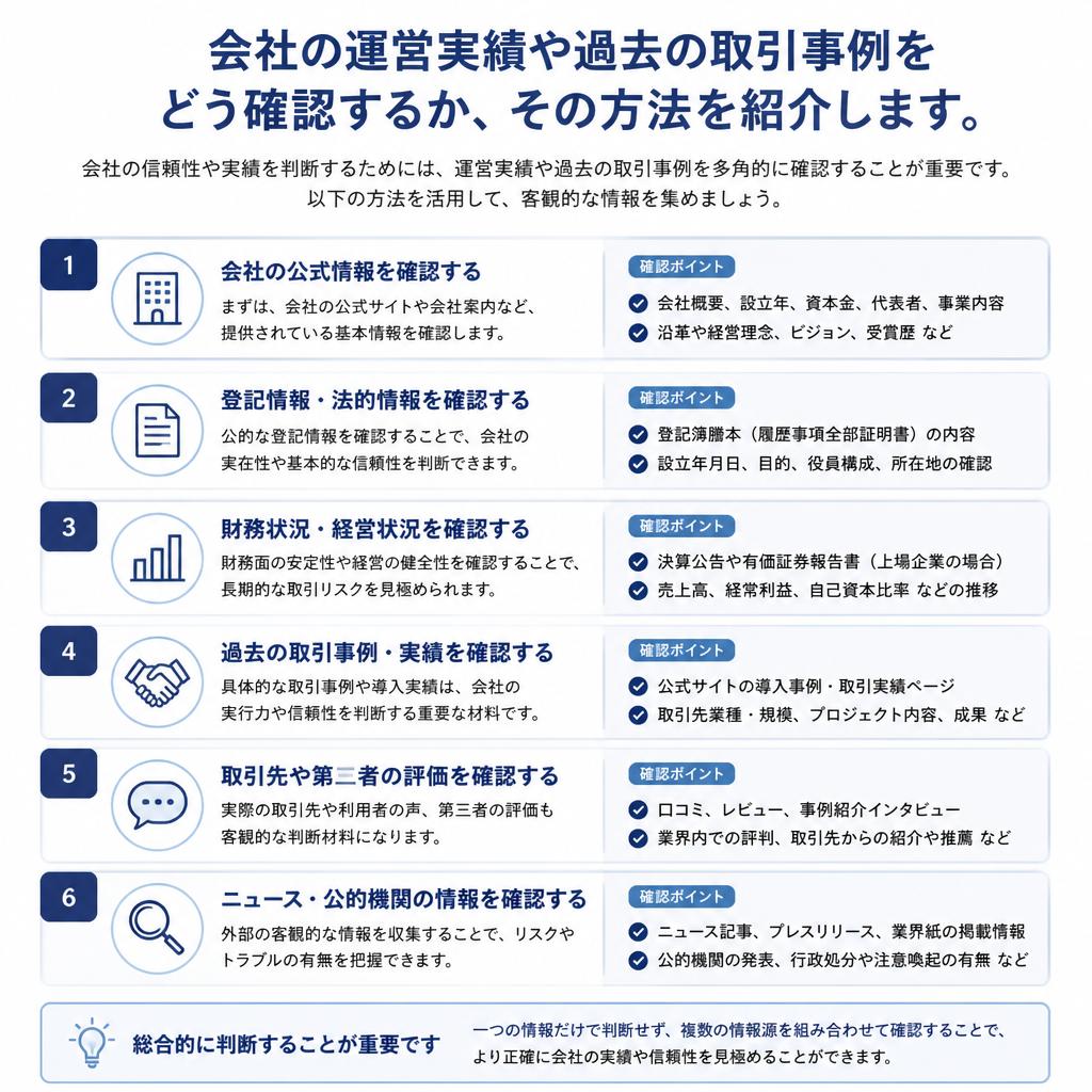 会社の実績と信頼性の見極め方