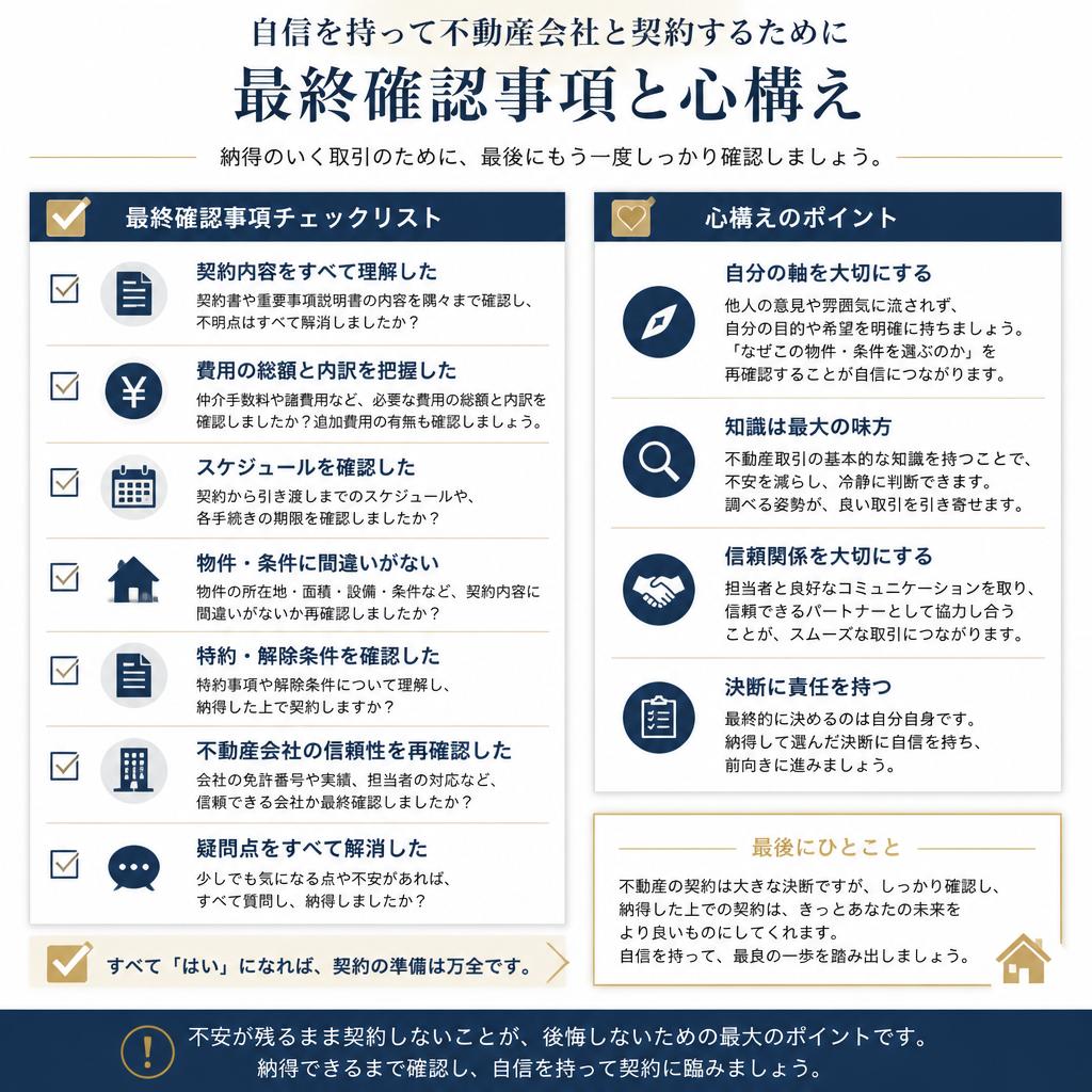 安心して選ぶための最後のステップ