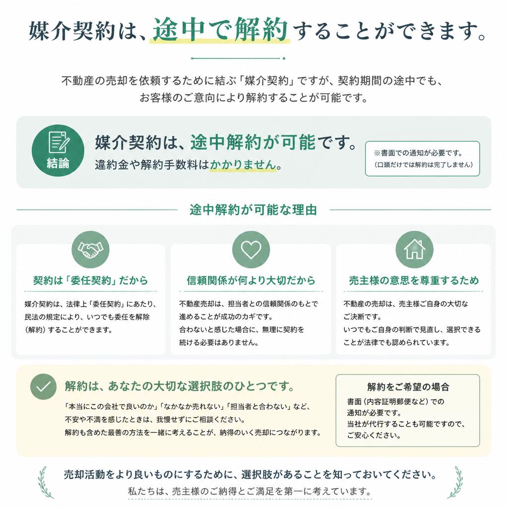 途中解約は可能なのか？