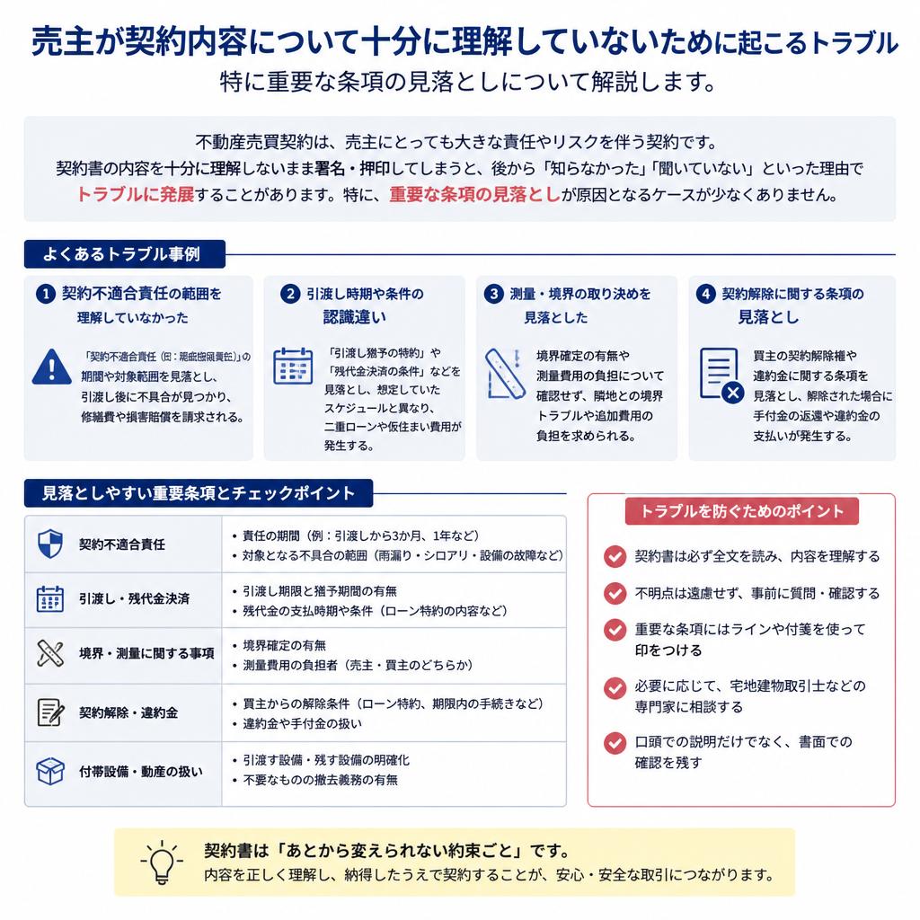 トラブル事例1：契約内容の不備