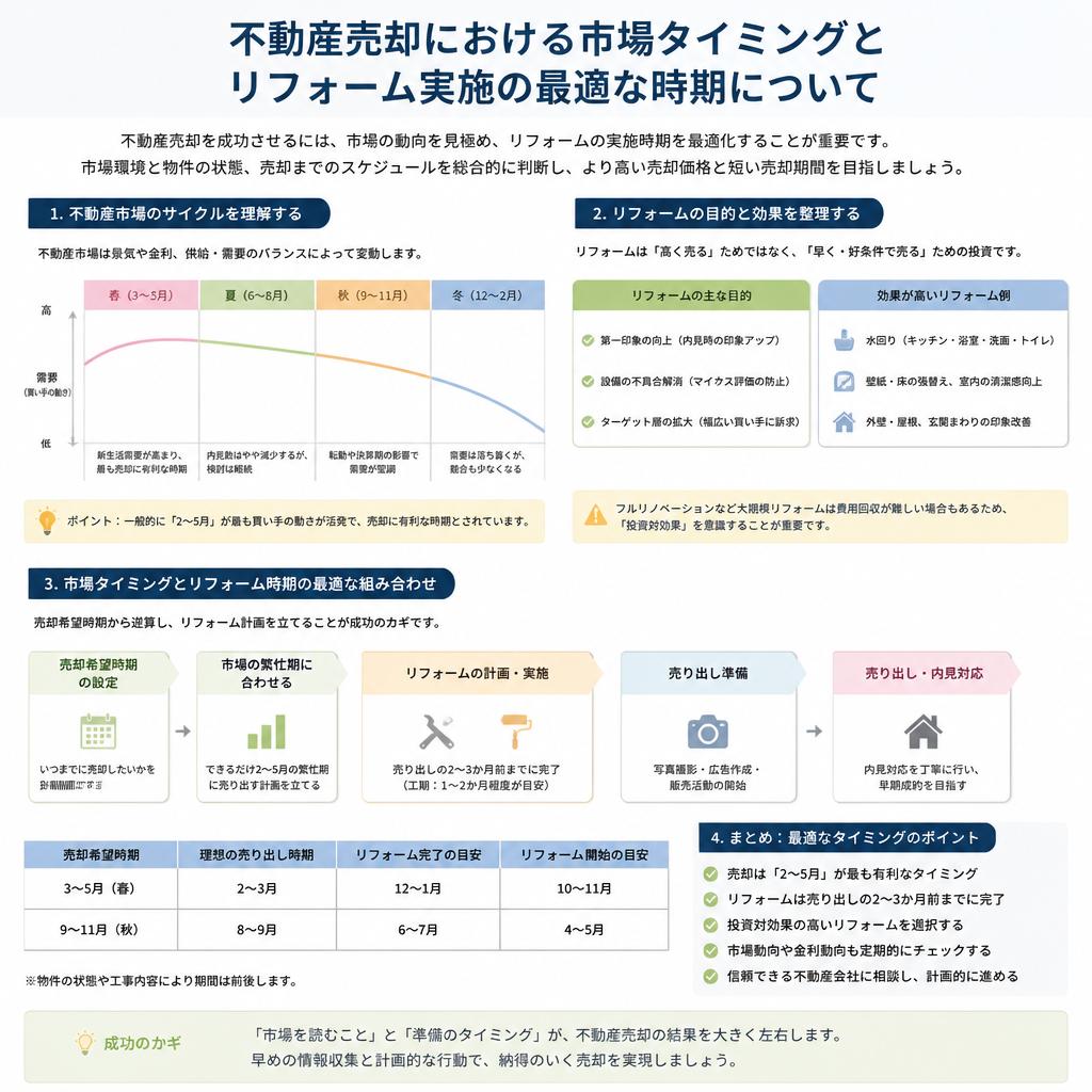 リフォームと売却のベストタイミング