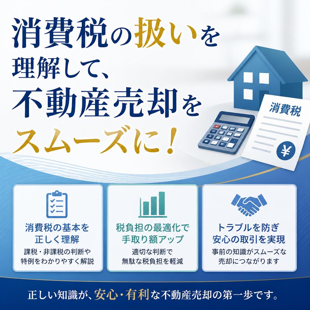 消費税の扱いを理解して、不動産売却をスムーズに！