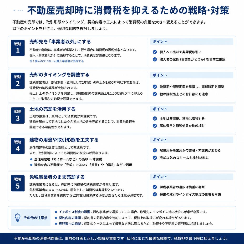 消費税を抑えるためのポイント