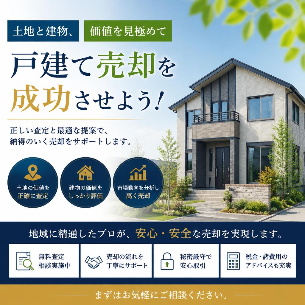 土地と建物、価値を見極めて戸建て売却を成功させよう！