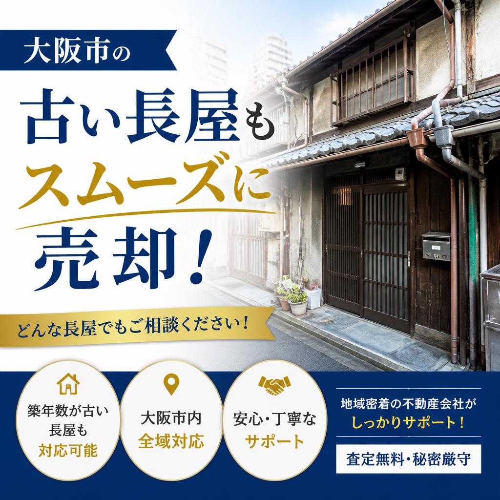 大阪市の古い長屋もスムーズに売却！