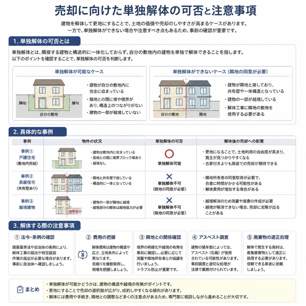単独解体の可能性
