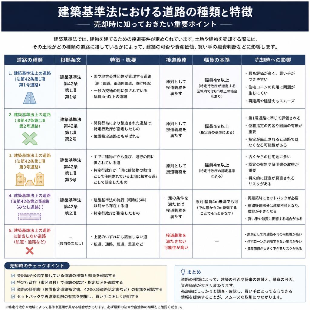 建築基準法で知っておくべき道路種別
