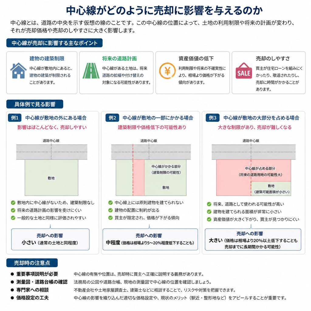 中心線による影響