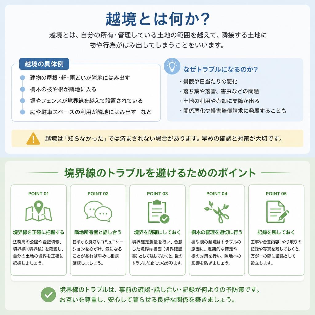 越境と境界の確認
