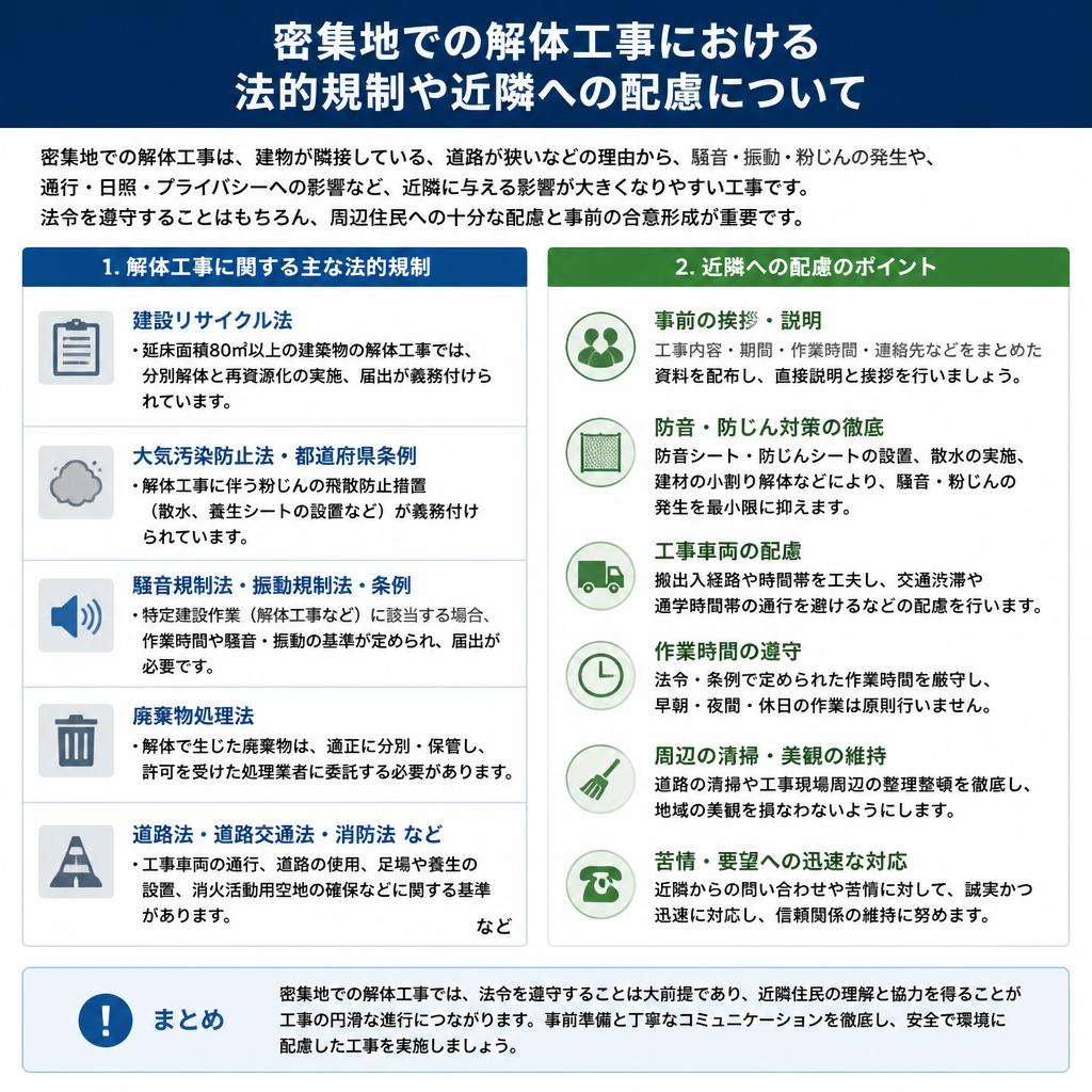 解体工事のポイント